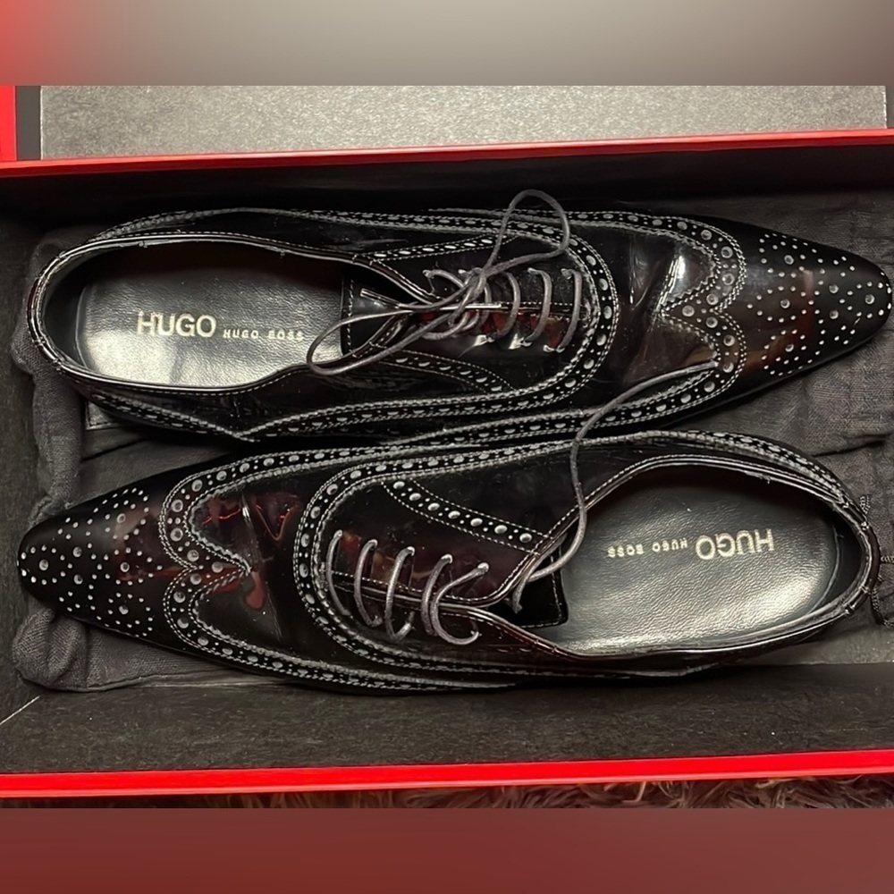 Hugo Boss Pier Leather Dress  Shoes , Size EU42/US 9⭐️